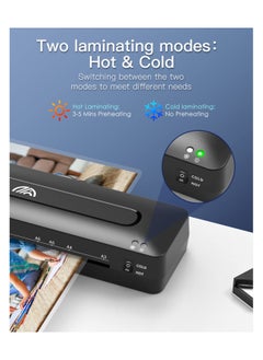 SYOSI Cold and Thermal Laminator with Laminating Sheets for A3/A4/A5/A6,  5-in-1 Lamination Machine Quick Heating Laminator Portable Laminator Document Laminator Laminating Machine for Home Office School  - Image 2