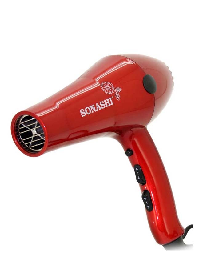 SONASHI Powerful 2000W Professional Hair Dryer With Ceramic Hair Straightener SHD-3032 + SHS-2042 Bundle Glossy Red - Image 2