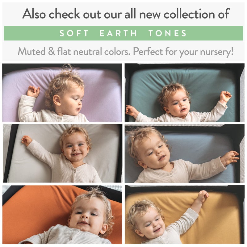 Joey + Joan Pack and Play Sheets Fitted â€“ for Graco Pack n Play Playard â€“ 2 Pack â€“ Snuggly Soft Jersey Cotton Mini Crib Mattress Sheets Set for Baby Girl â€“ Pink Bows, Chevron - Image 5