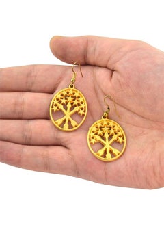 Anahtarlık Sepeti Keychain Basket Adige Flag Gold Plated Earrings  - Image 2