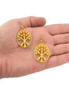 Anahtarlık Sepeti Keychain Basket Adige Flag Gold Plated Earrings  - Image 4