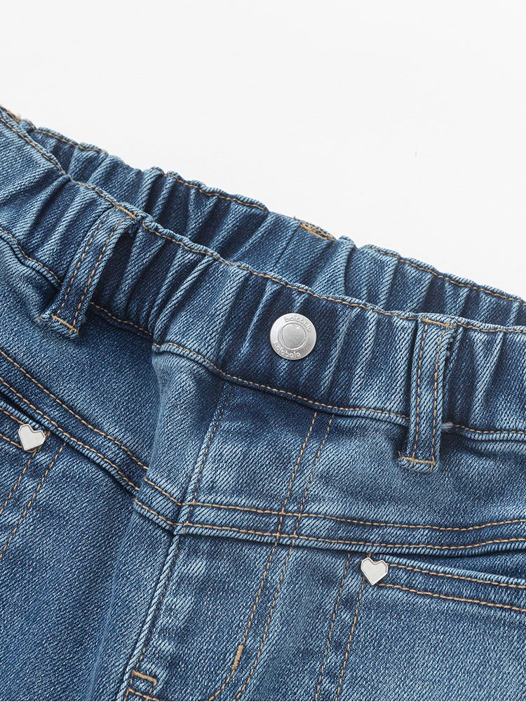 بالابالا بنطلون جينز بمسحات باهتة للبنات - Image 3