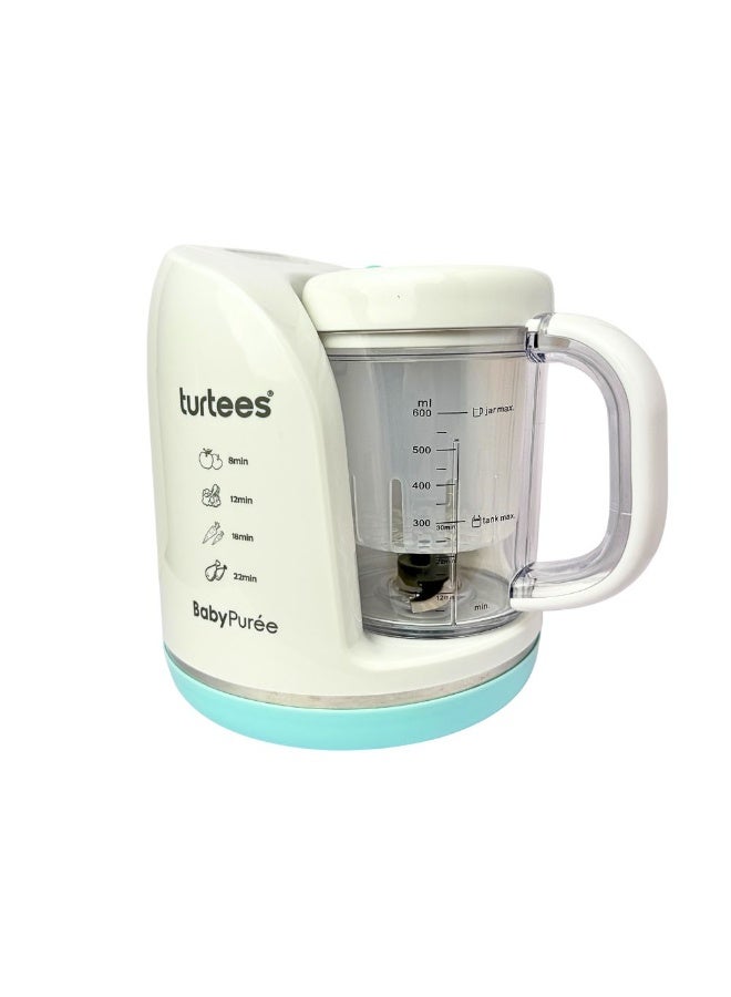 ترتيس جهاز تحضير طعام الأطفال من تورتيز، طباخ أرز ومعكرونة مع قدر بخار وخلاط، سعة 600 مل، خالي من مادة BPA، سهل التنظيف، قوة بخار 400 واط، لون أبيض. - Image 2