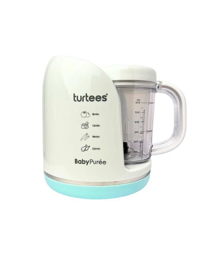 ترتيس جهاز تحضير طعام الأطفال من تورتيز، طباخ أرز ومعكرونة مع قدر بخار وخلاط، سعة 600 مل، خالي من مادة BPA، سهل التنظيف، قوة بخار 400 واط، لون أبيض. - Image 5