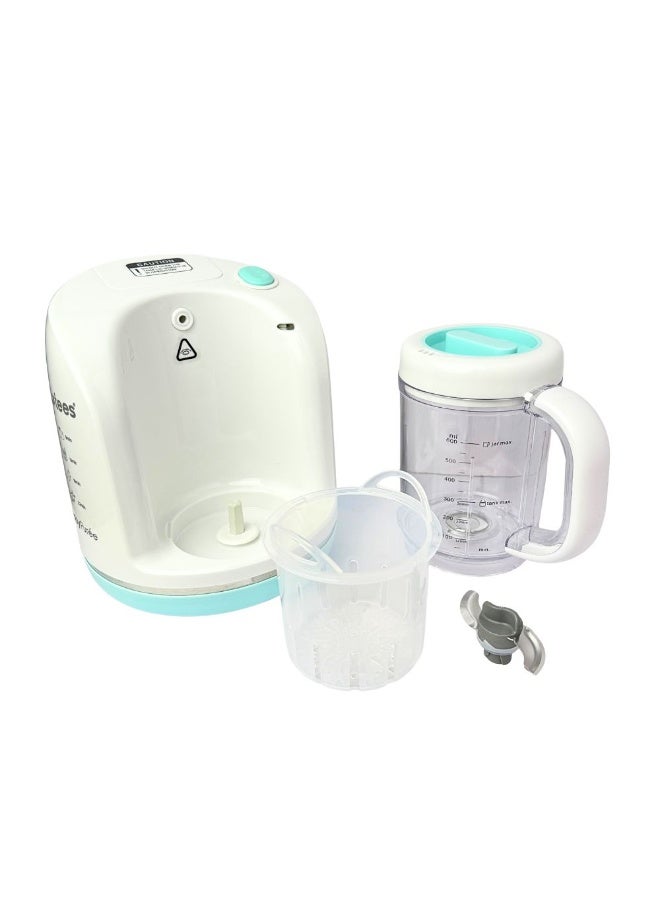 ترتيس جهاز تحضير طعام الأطفال من تورتيز، طباخ أرز ومعكرونة مع قدر بخار وخلاط، سعة 600 مل، خالي من مادة BPA، سهل التنظيف، قوة بخار 400 واط، لون أبيض. - Image 3