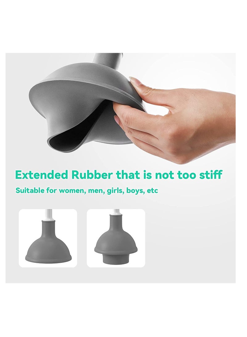 Barakah oilet Plunger and Brush, Bowl Brush and Plunger Combo with Holder for Bathroom Cleaning, 2-in-1 Heavy Duty Plunger Set with Powerful Pump & Unique Water Storage Design(White, 1 Set) - Image 5