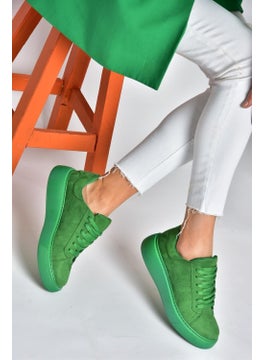 Fox Shoes P602045002 Green Suede Women's Sports Shoes Sneakers  - Image 1