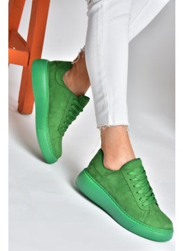 Fox Shoes P602045002 Green Suede Women's Sports Shoes Sneakers  - Image 4