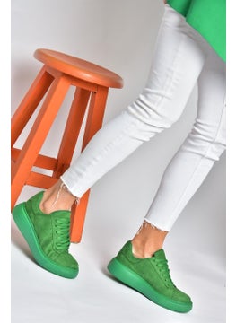 Fox Shoes P602045002 Green Suede Women's Sports Shoes Sneakers  - Image 3