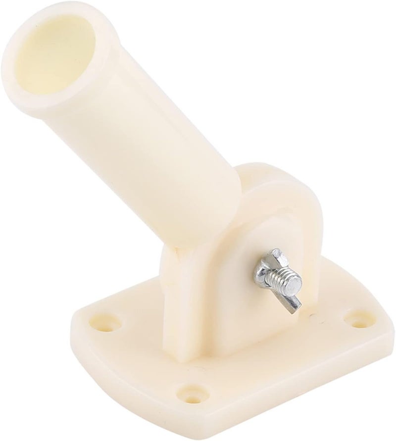 klarako 30mm Adjustable Plastic Flag Pole Holder Wall Mounting Multi-Position Flagpole Bracket Windsock Base with Screws - Image 1