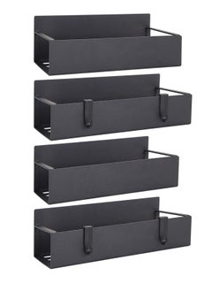 Hanayo 4 Pack Kitchen Refrigerator Side Shelf Moveable Fridge Magnetic Spice Racks Punch Free Storage Rack  - Image 1