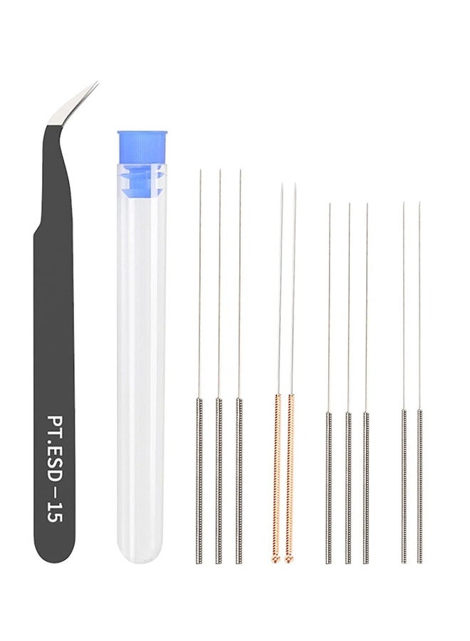 41PCS 3D Printer Parts Accessories Tool Set Nozzles Cleaner Kit with E3D Brass Nozzles, Cleaning Needles Tweezers, Heater block and Cover,Teflon Tube Throat for Ender 3 5  - Image 2