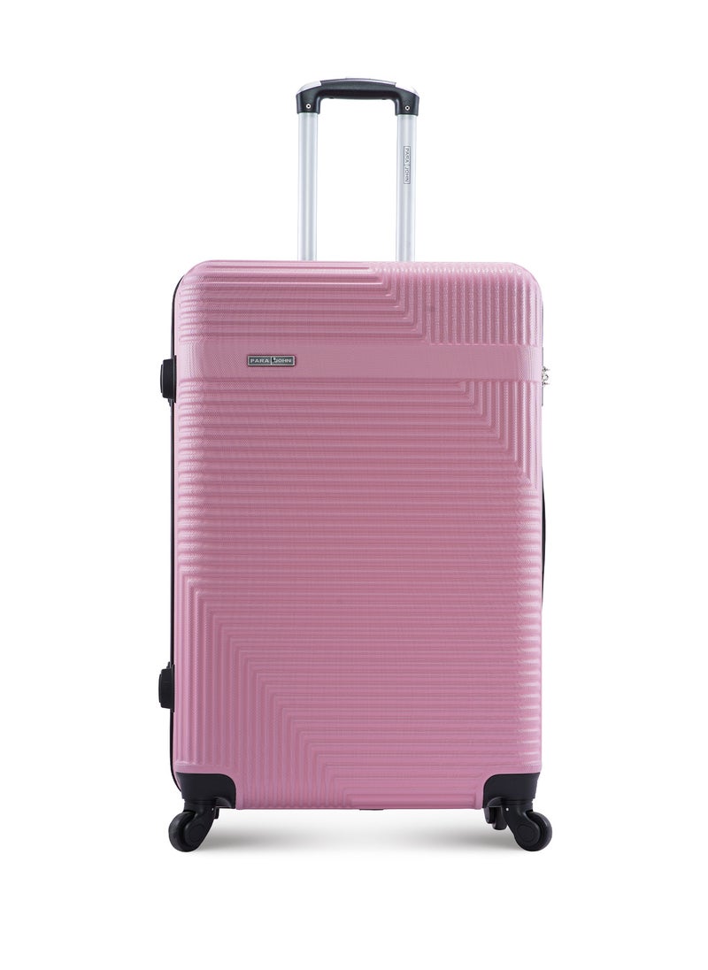 PARAJOHN Neto 3 Piece ABS Hardside Spinner Luggage Trolley Set 20/24/28 Inch Pink  - Image 3