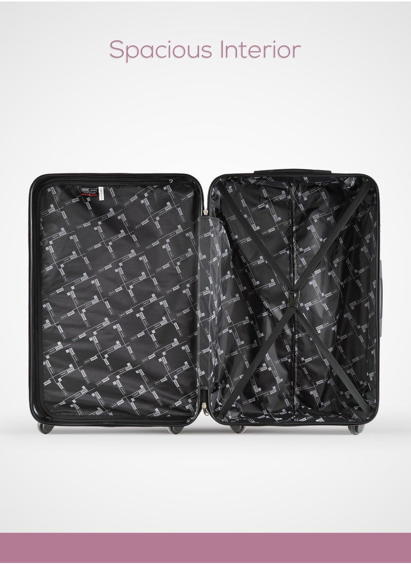 PARAJOHN Neto 3 Piece ABS Hardside Spinner Luggage Trolley Set 20/24/28 Inch Pink  - Image 5