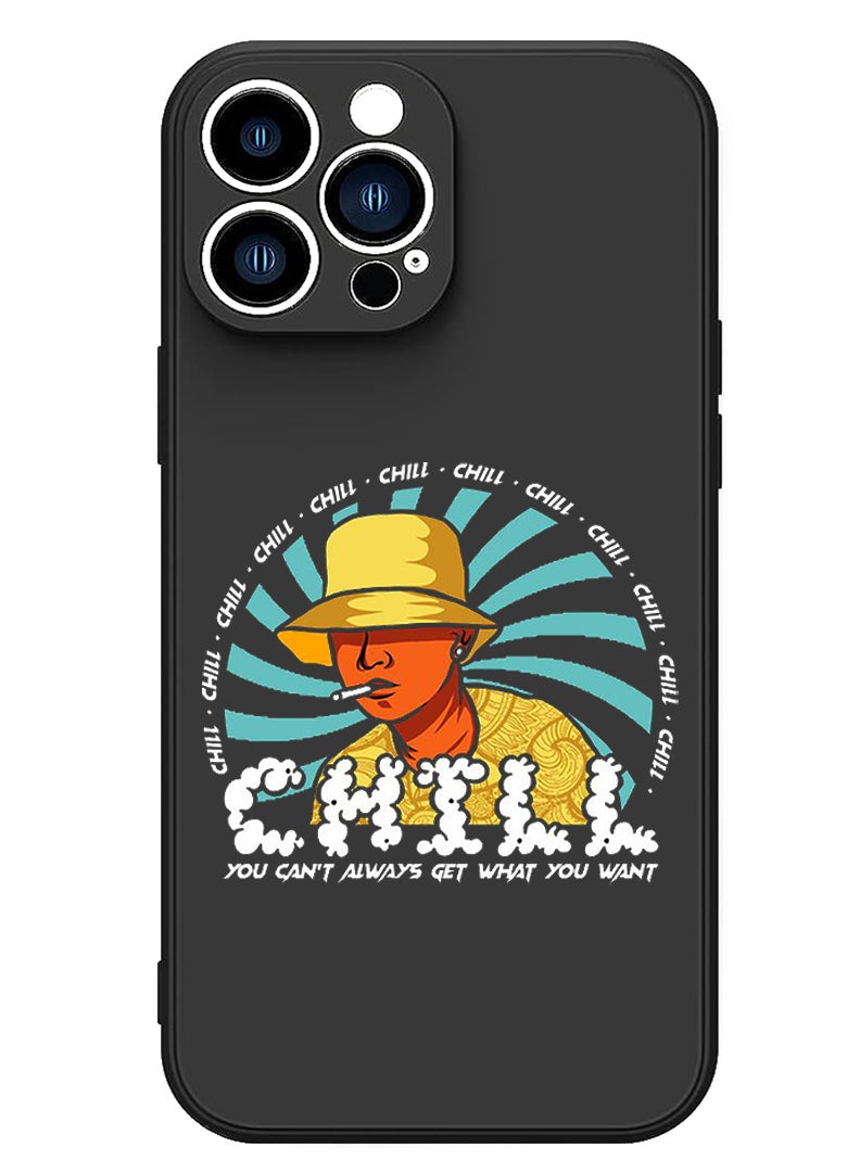 Theodor Protective Slim Fit Case Liquid Silicone Cover with Full Body Protection Anti-Scratch Shockproof Case For iPhone 13 Pro Max Black  - Capricorn - Image 1