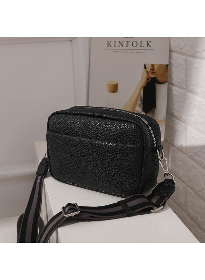Women's Crossbody Clutch Purses with PU Leather Detachable Strap Square Bag for Commuting Business Travel, Black - Image 1