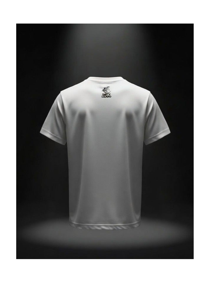 Dirty Lizard White printed t-shirt with Street wear image 100% cotton 2 - Image 2