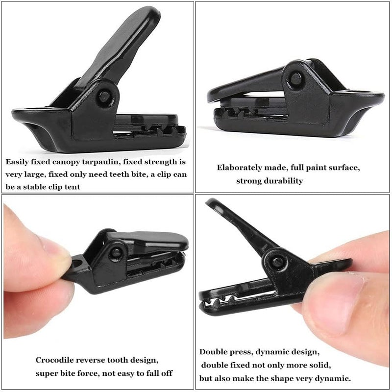 Tgpiao 20pcs Small Tarp Clips Duty Lock Grip, Tent Awning Clamp For Tarp - Image 3