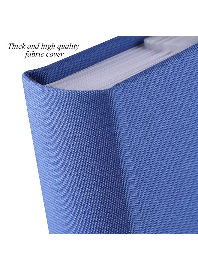 1DOT2 Luxury Fabric Photo Album 4X6 With Writing Space Acid Free Pockets Holds 300 Photos With Memo, 3 Per Pages Photobook Album For Wedding Vacation Family Blue - Image 2
