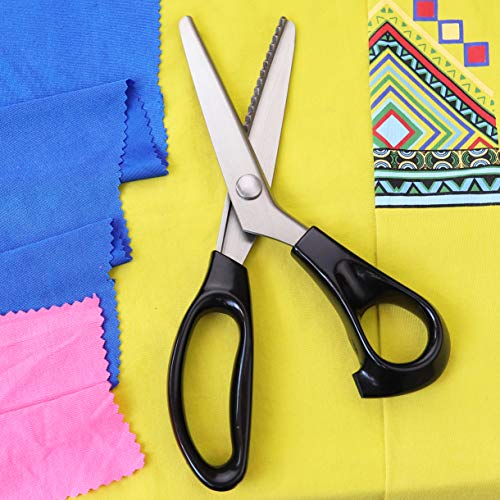 Hui Tong Strong & Sharpe Pinking Shears,Pinking Shears Scissors for Fabric, Serrated and Scalloped Scissors Fabric,3mm,5mm,7mm (Serrated 5mm) - Image 3