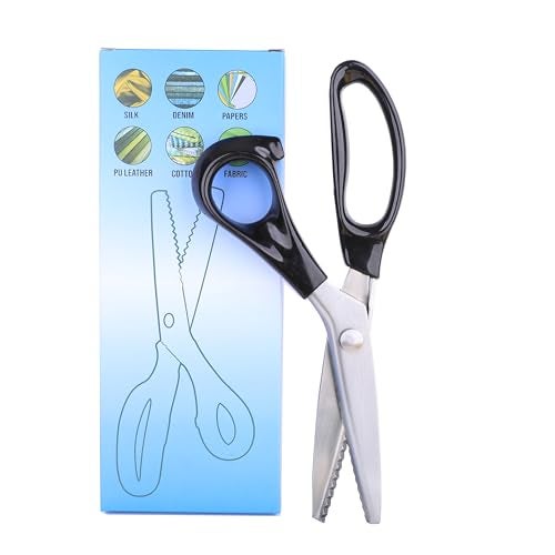 Hui Tong Strong & Sharpe Pinking Shears,Pinking Shears Scissors for Fabric, Serrated and Scalloped Scissors Fabric,3mm,5mm,7mm (Serrated 5mm) - Image 2