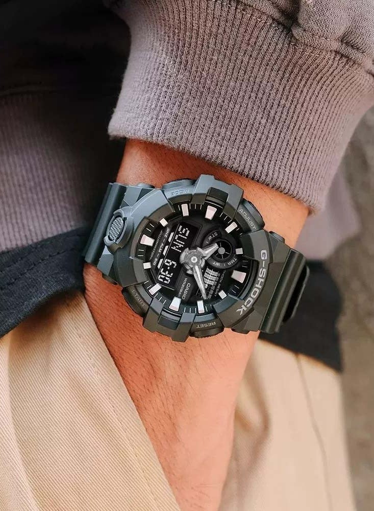 CASIO Casio Watches Men's G-Shock Large Dial Fashion Trend Waterproof Sports Men's Watch GA-700-1B - Image 2