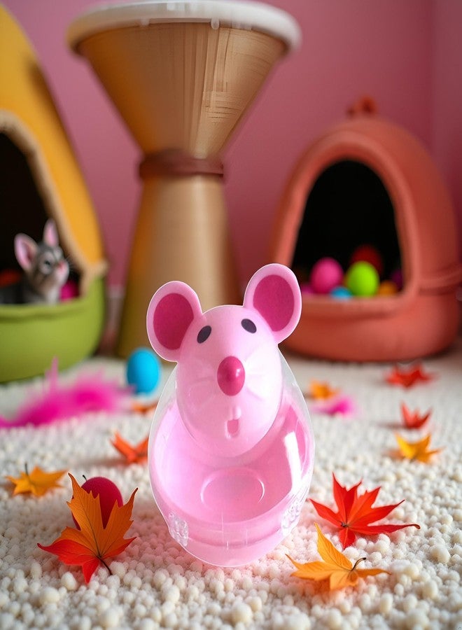 SquarezhenBo Mouse Shape Interactive Toys for Cats Toy,Play Cat Toy Pet Cat,Kitte Treat Holder Food Storage Dispenser Chew Play Toy for Indoor Cat and Kitten Exercise,Mice and Animal Toys (Pink) - Image 4