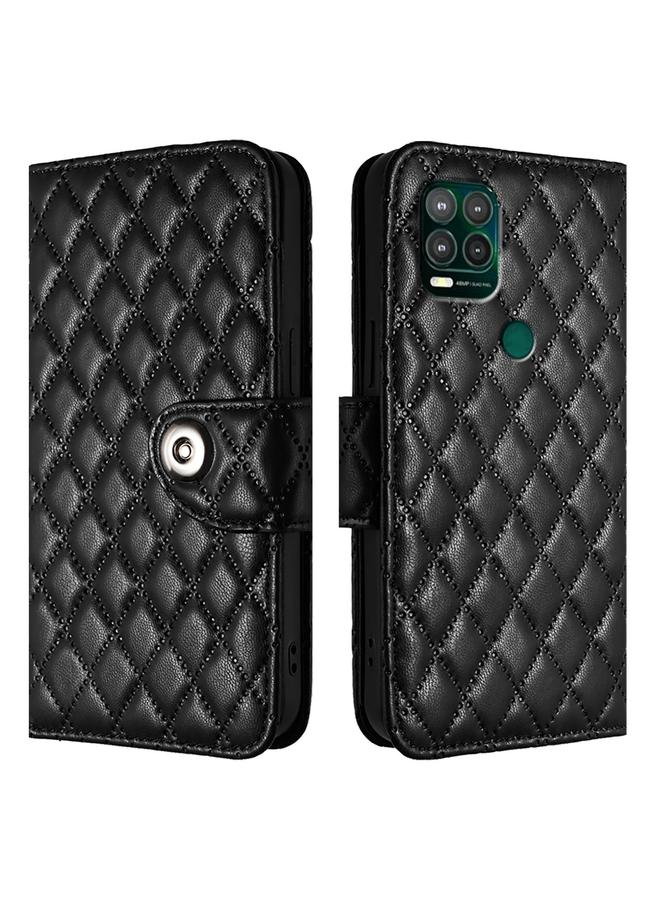 اس-توب جراب لهاتف Motorola Moto G Stylus 5G 2021 جراب هاتف جلدي قلاب بملمس معيني مع حبل تعليق - Image 2