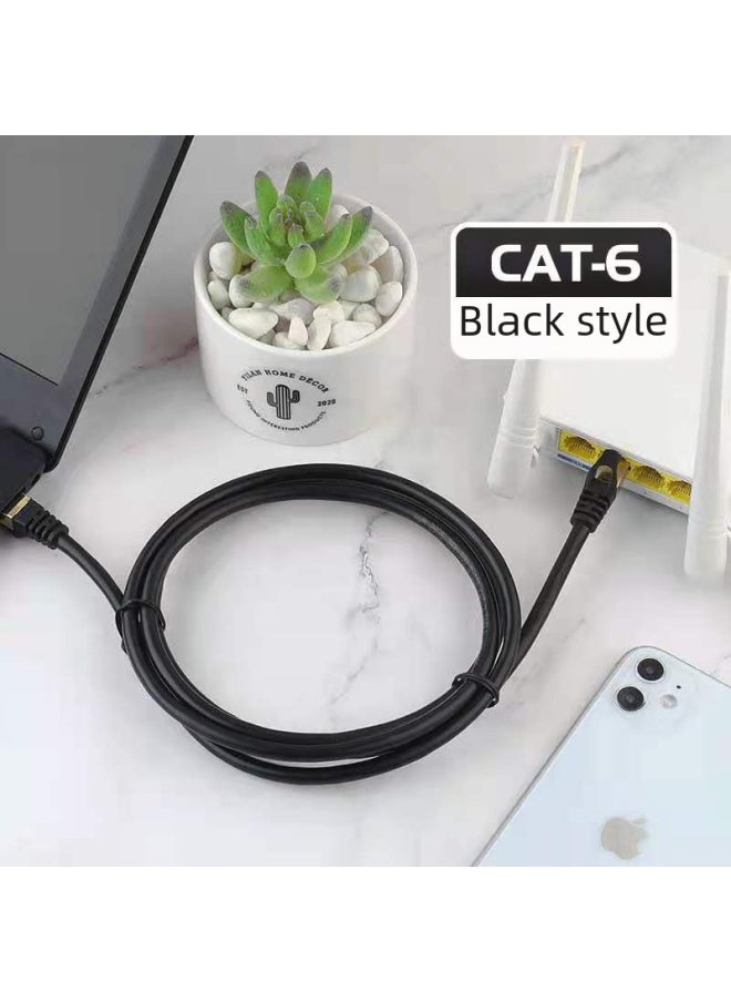 Generic Cat6 Ultra-class Ethernet Cable Gigabit Finished Product For Home Use Router Jumper Computer Broadband Network Cable-Color:Classic Black-Line Length:90m  - Image 5
