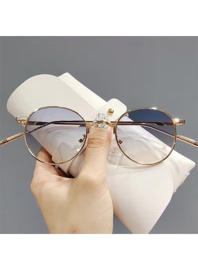 سينت هاوس زوج واحد من النظارات العصرية - عدسات مضادة للانعكاس، إطار ذهبي وردي، تصميم خفيف الوزن ومتين للملابس غير الرسمية والمناسبات الخاصة، نظارات أنيقة، نظارات عالية الجودة (تتضمن حافظة النظارات)، نظارات شمسية - Image 5