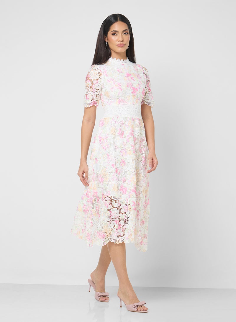 ELLA Floral Lace Dress - Image 4