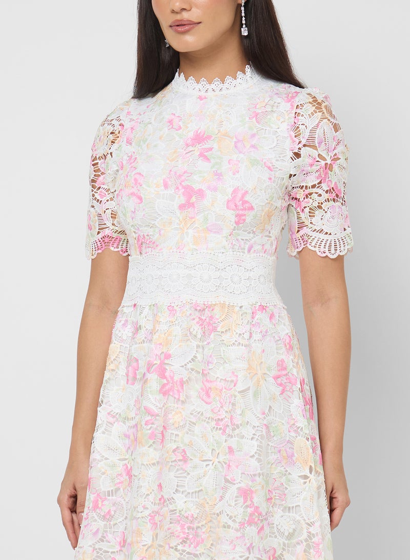 ELLA Floral Lace Dress - Image 3