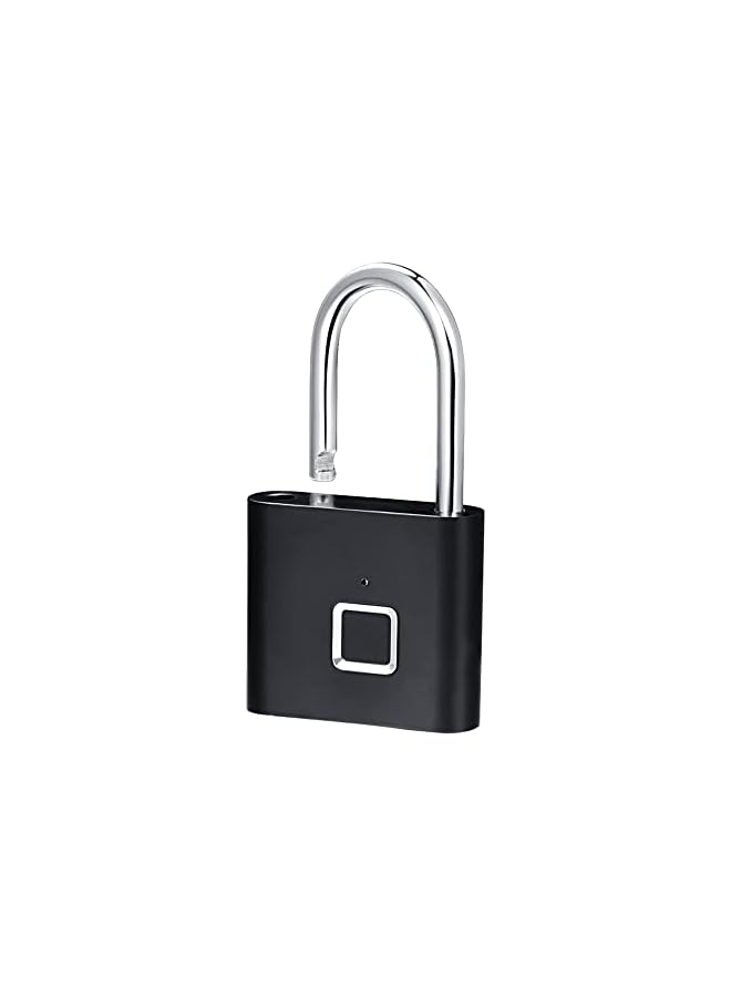 PROMASS PROMASS Fingerprint Padlock, Fingerprint Waterproof Keyless Anti-Theft, Security Digital Lock Portable for Locker, Gym, Door, Luggage, Suitcase, Handbags, Wardrobes (Black)  - Image 3