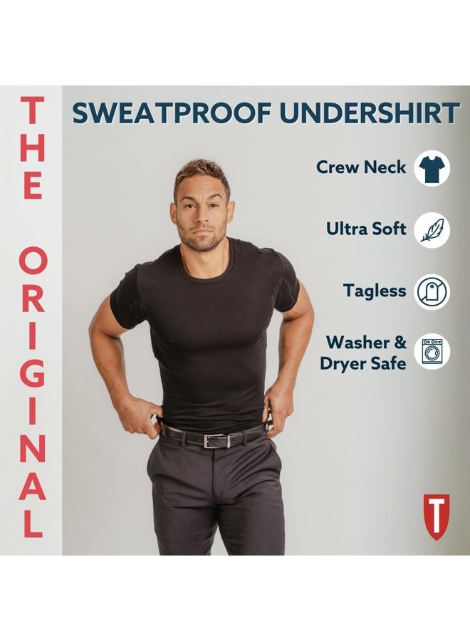 THOMPSON TEE The Thompson Tee Sweatproof Undershirt for Men with Underarm Sweat Pads (Slim Fit, Crew Neck) (White, 2XL) - Image 4