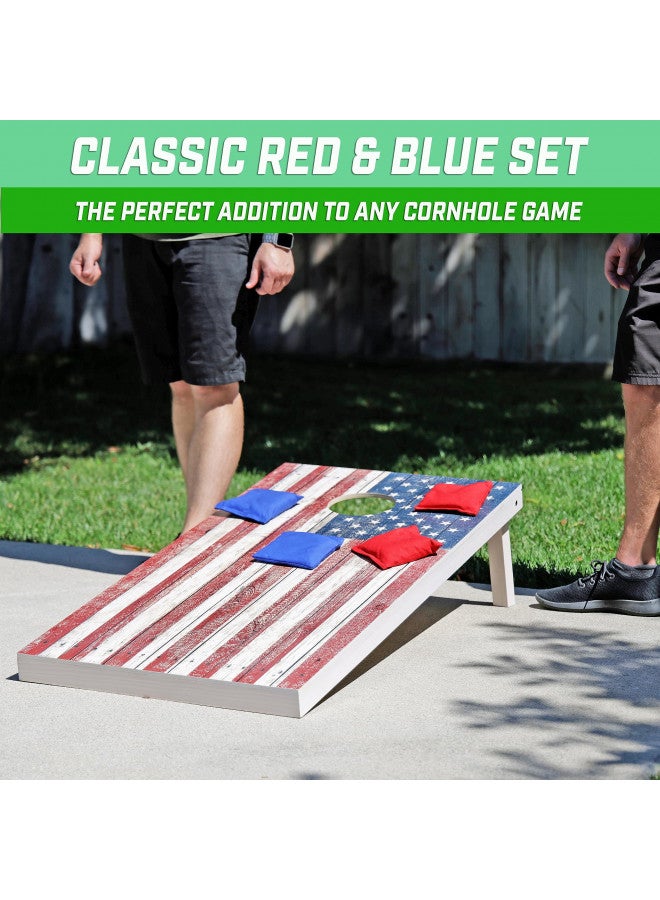 GoSports GoSports Official Regulation Cornhole Bean Bags Set (8 All Weather Bags) - Red and Blue - Image 5