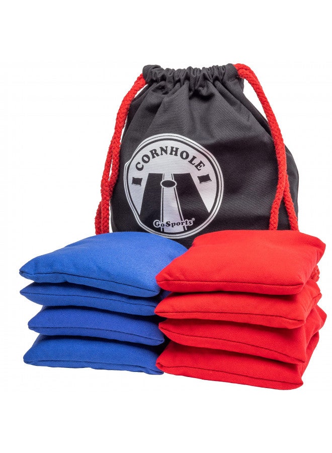 GoSports GoSports Official Regulation Cornhole Bean Bags Set (8 All Weather Bags) - Red and Blue - Image 1