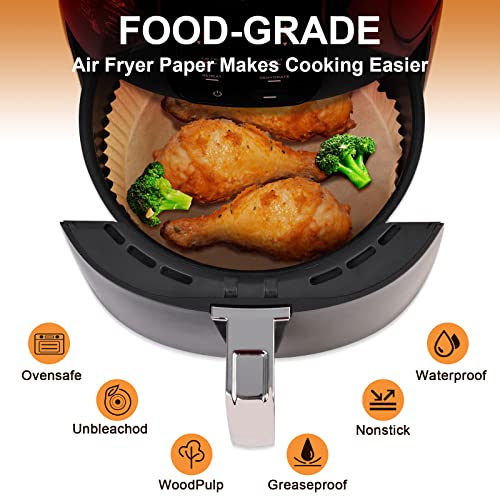 SIUDANGKA Air Fryer Liners for Ninja Air Fryer, 100 Pcs Disposable Paper Liner for most 4-8QT AirFryer - Image 2