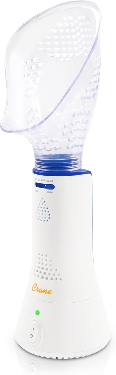 Crane Corded Personal Steam Inhaler, for Sinus, Congestion, Cough, & Cold Relief, Vapor Pad Compatible