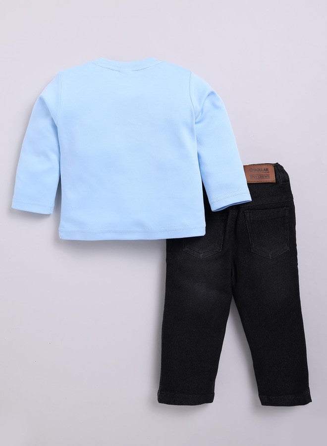 Dollar Junior Tiny Crews Baby Boys Casual T-Shirt Pant Set,6-9M - Image 2