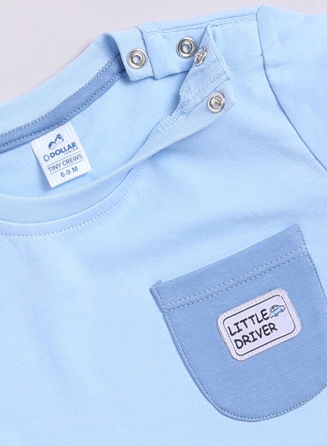 Dollar Junior Tiny Crews Baby Boys Casual T-Shirt Pant Set,6-9M - Image 5