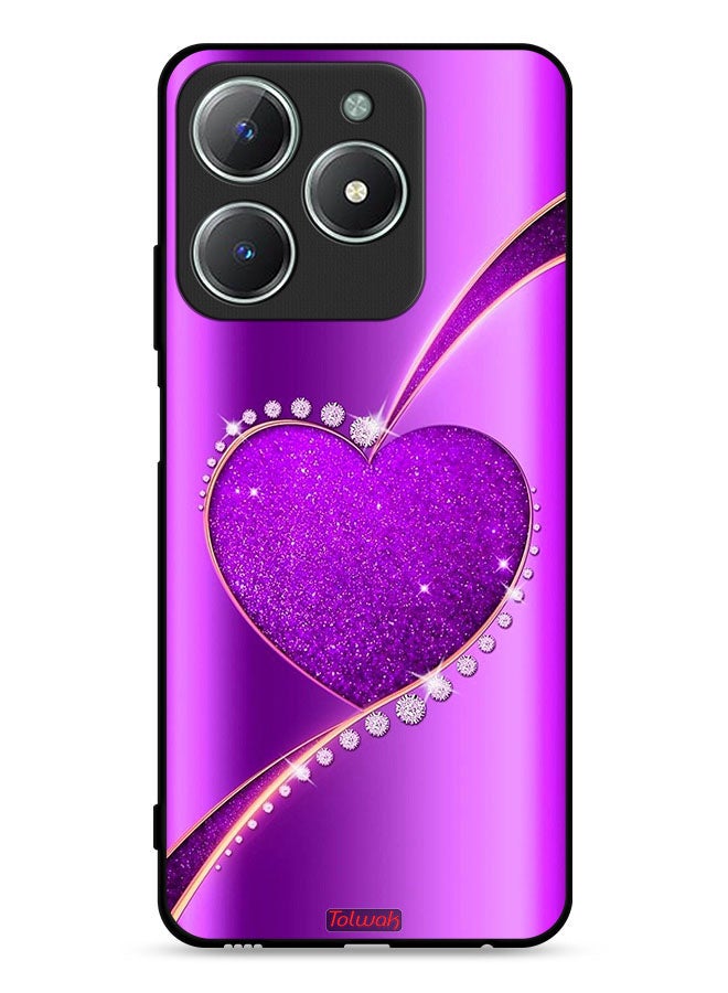 Tolwak Realme C63 4G Protective Case Cover Glitter Heart - Image 1