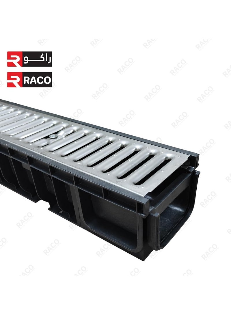 RACO RACO Floor Grating | Drainage Channel Grate for Garage, Water Rain Storm, Shower, Wet Room, Garden, Driveway – 1Mtr Length (Stainless Steel)  - Image 4