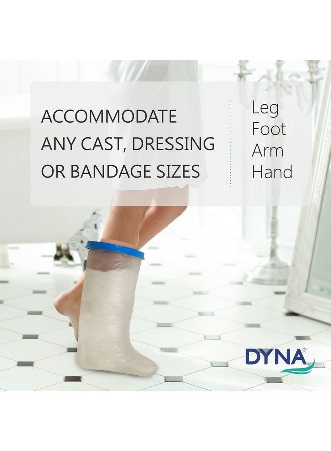 DYNA حامي دينا | ساق قصيرة للبالغين | غطاء ساق مقاوم للماء أسفل الركبة | للاستحمام والحمام | يحافظ على جفاف الجبيرة والجروح والضمادات | قابل لإعادة الاستخدام (ساق قصيرة للبالغين) - Image 5