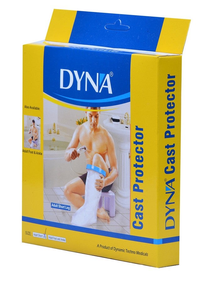DYNA حامي دينا | ساق قصيرة للبالغين | غطاء ساق مقاوم للماء أسفل الركبة | للاستحمام والحمام | يحافظ على جفاف الجبيرة والجروح والضمادات | قابل لإعادة الاستخدام (ساق قصيرة للبالغين) - Image 2