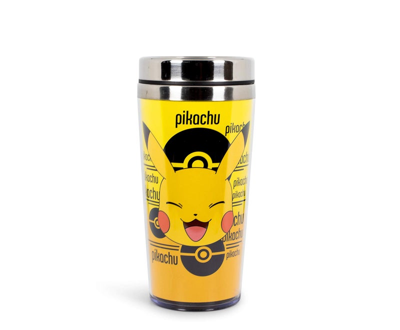 Pokemon Pikachu Travel Mug With Stainless Steel Lid  16 Ounces - Image 1