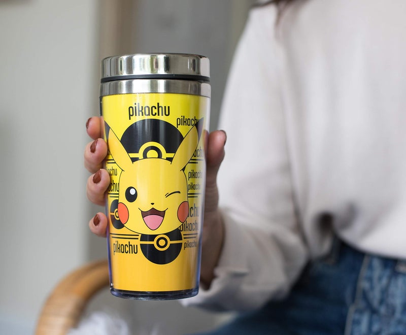 Pokemon Pikachu Travel Mug With Stainless Steel Lid  16 Ounces - Image 4