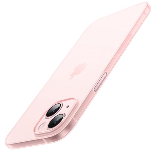 JETech Ultra Slim Case for iPhone 15 6.1-Inch, Camera Lens Cover Full Protection, Lightweight Matte Finish PP Hard Minimalist Case, Support Wireless Charging (Pink) - Image 1