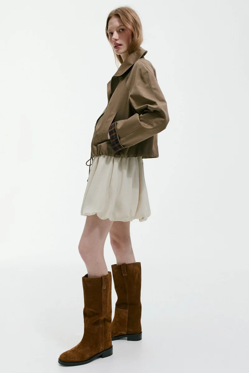 اتش اند ام بووت من الجلد الشمواه بارتفاع يصل للركبة