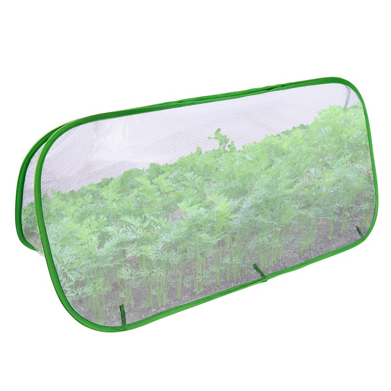 RESTCLOUD Pop-Up Garden Net Cloche Tunnel, Mini Grow Tent and Plant Protection Cover for Fruit, Vegetables, Strawberry, Flowers and Herbs with 4 Stakes, 39.4" x 15.75" x 15.75" - Image 1