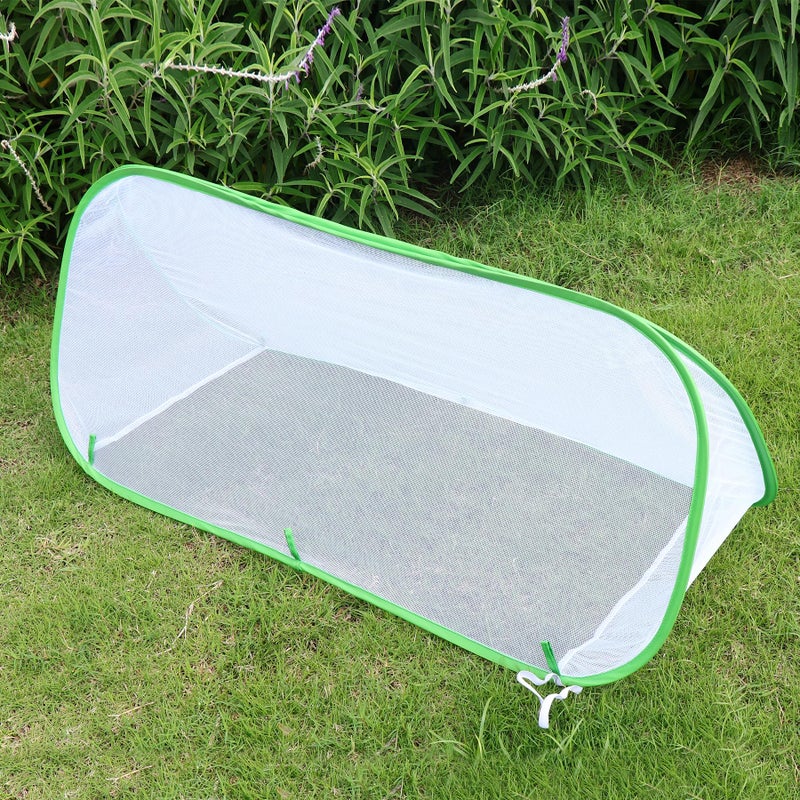 RESTCLOUD Pop-Up Garden Net Cloche Tunnel, Mini Grow Tent and Plant Protection Cover for Fruit, Vegetables, Strawberry, Flowers and Herbs with 4 Stakes, 39.4" x 15.75" x 15.75" - Image 2